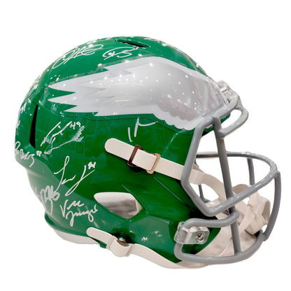 Philadelphia Eagles Team-Signed Kelly Green Alternate Full-Size Helmet - 28 Signatures