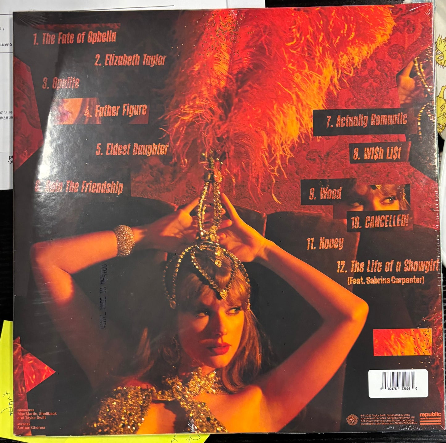 Taylor Swift – The Life Of A Showgirl Vinyl LP Record