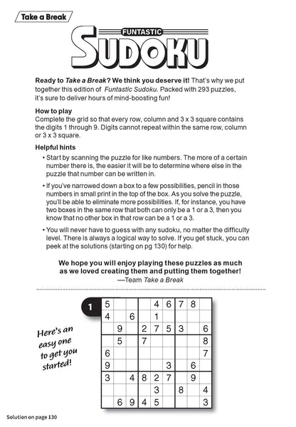 Take a Break Funtastic Sudoku #1