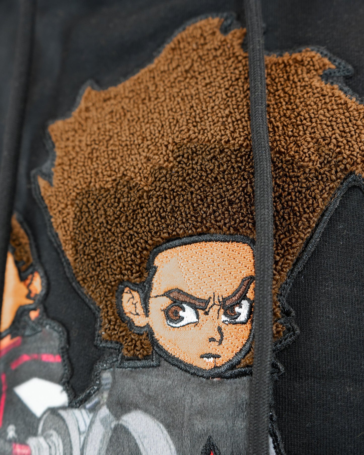The Boondocks - Future Huey & Riley Black Knit Mens Hoodie