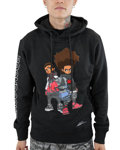 The Boondocks - Future Huey & Riley Black Knit Mens Hoodie