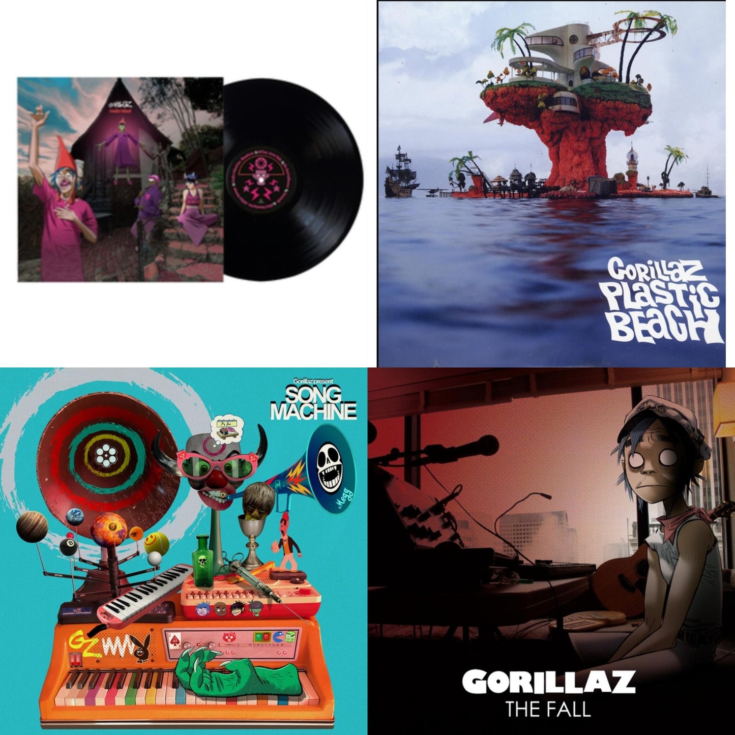 Gorillaz - Cracker Island & Plastic Beach (2LP) & Song Machine: Season One & Fall
