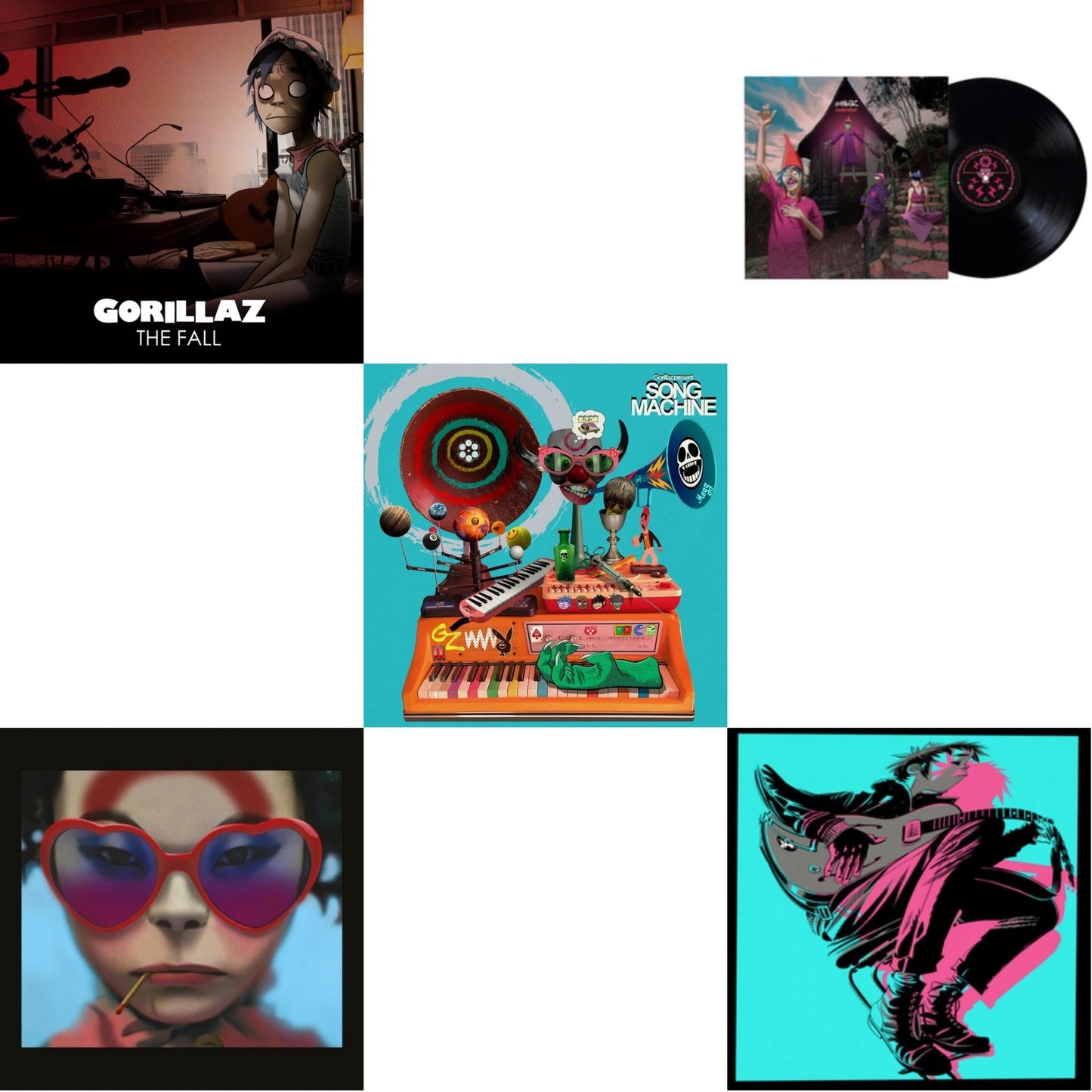 Gorillaz - Song Machine: Season One & Fall & Now Now (180G/Dl Code) & Humanz (X) (2LP/180G Vinyl) & Cracker Island