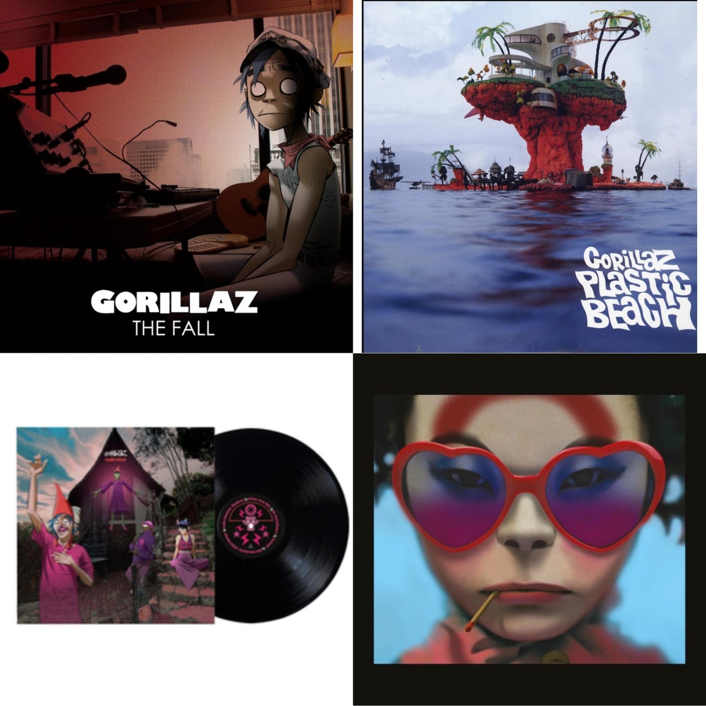 Gorillaz - Fall & Plastic Beach (2LP) & Cracker Island & Humanz (X) (2LP/180G Vinyl)