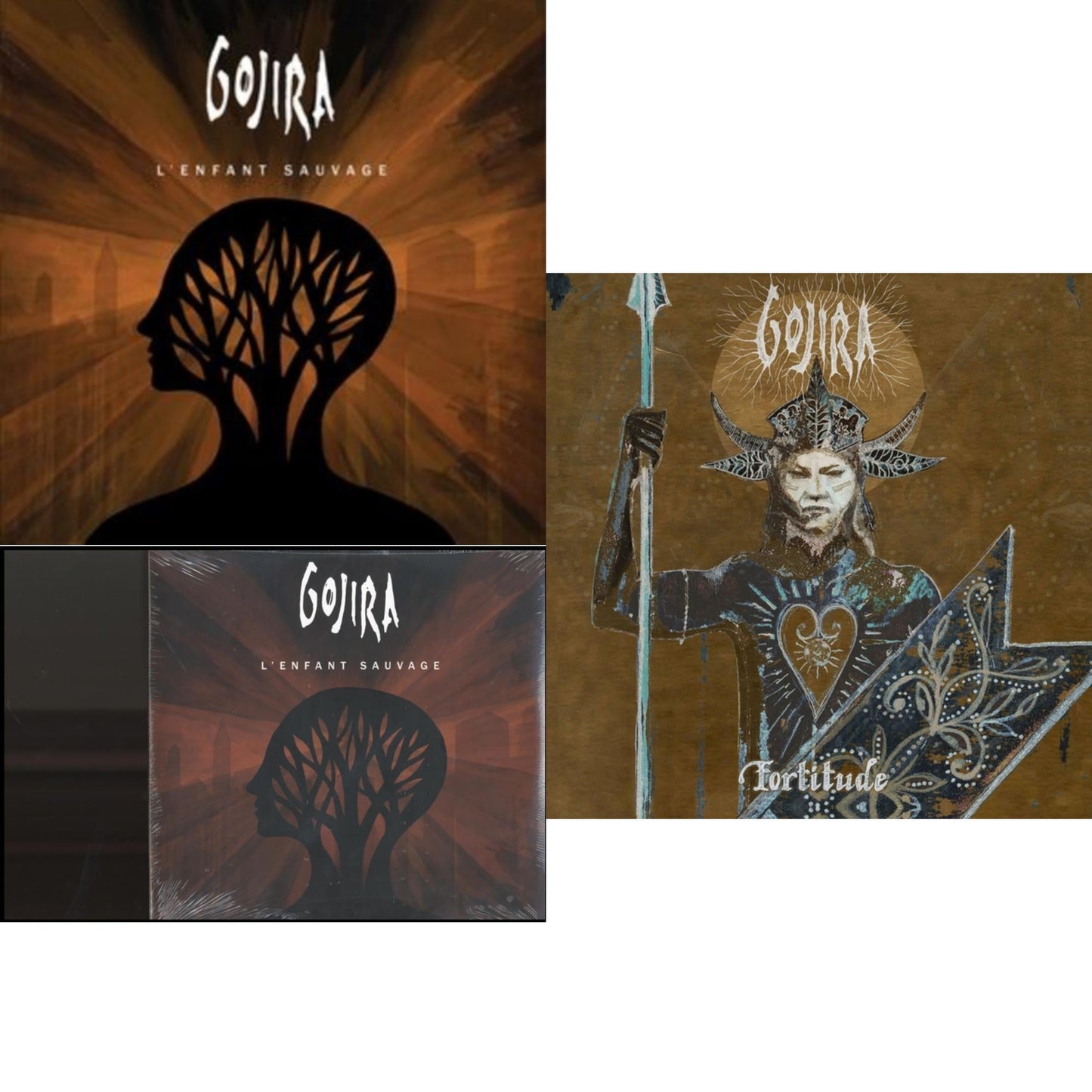 Gojira - L'enfant Sauvage (2LP/Orange Vinyl) & L'enfant Sauvage (2LP/Green Vinyl) & Fortitude