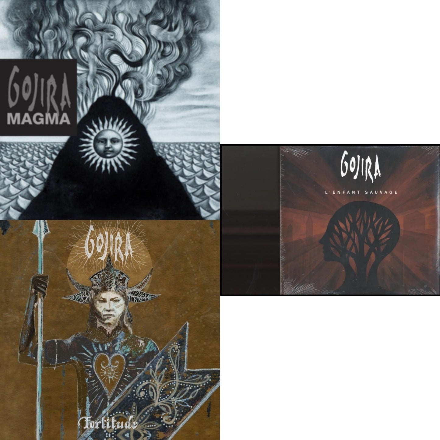 Gojira - Magma (Dl Card) & L'enfant Sauvage (2LP/Orange Vinyl) & Fortitude