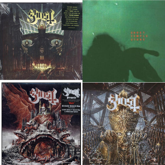 Ghost - Meliora (Deluxe Edition) & Temple Stone (Clear Green LP Vinyl) & Prequelle (LP/Clear Smoke 7 Inch) & Impera