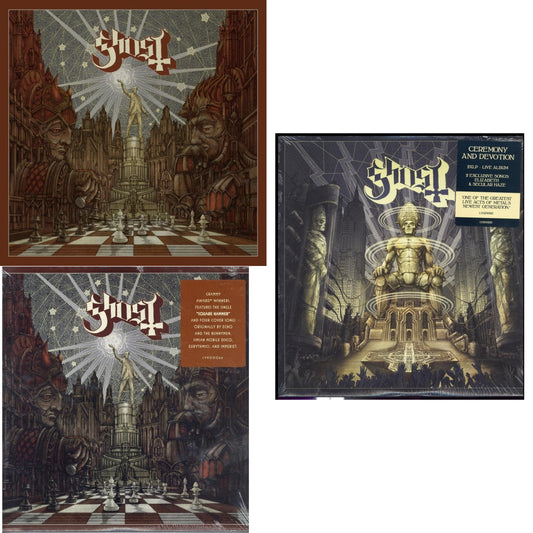 Ghost - Popestar & Ceremony & Devotion (2LP) & Popestar (Grey Smoke LP Vinyl)