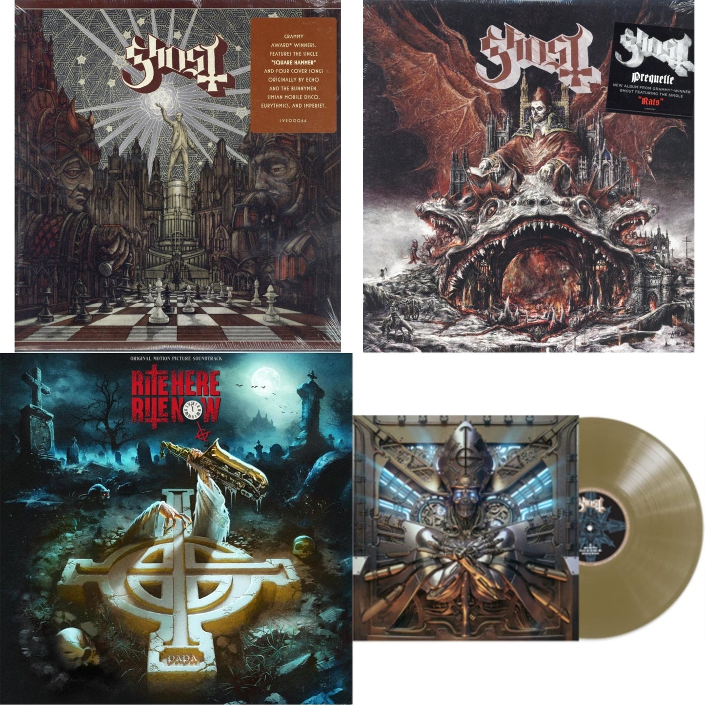 Ghost - Popestar & Prequelle (LP) & Phantomime (Gold LP Vinyl) & Rite Here Rite Now (Ost) (2LP)