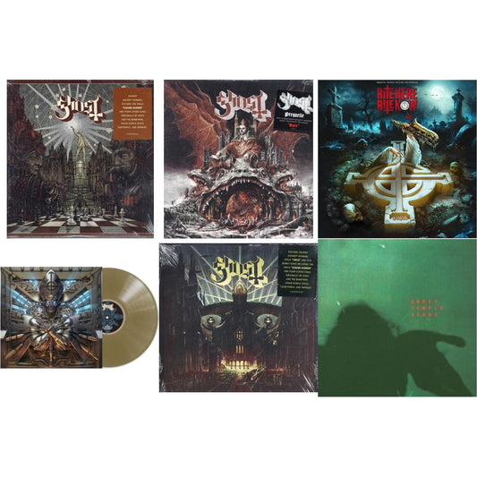 Ghost - Temple Stone (Clear Green LP Vinyl) & Meliora (Deluxe Edition) & Popestar & Prequelle (LP) & Phantomime (Gold LP Vinyl) & Rite Here Rite Now (Ost) (2LP)