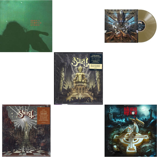 Ghost - Temple Stone (Clear Green LP Vinyl) & Popestar & Ceremony & Devotion (2LP) & Phantomime (Gold LP Vinyl) & Rite Here Rite Now (Ost) (2LP)