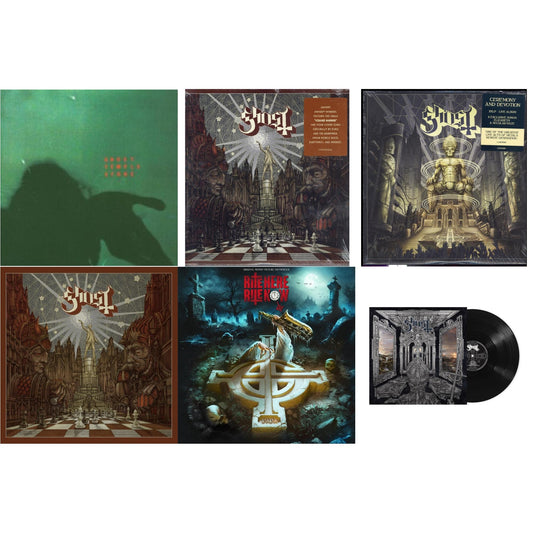 Ghost - Temple Stone (Clear Green LP Vinyl) & Popestar & Ceremony & Devotion (2LP) & Popestar (Grey Smoke LP Vinyl) & Rite Here Rite Now (Ost) (2LP) & Skeleta
