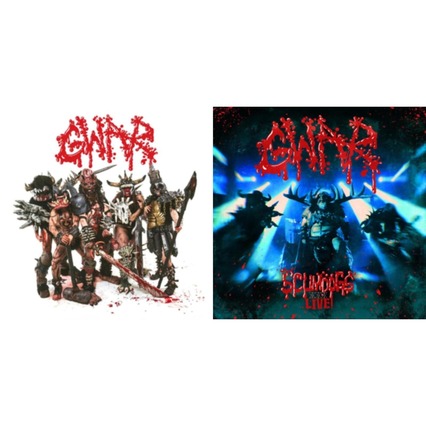 Gwar - Scumdogs Xxx Live (2LP/Blue Marbled Vinyl) & Scumdogs Of The Universe (30Th Anniversary/Grey Marble Vinyl/2LP)