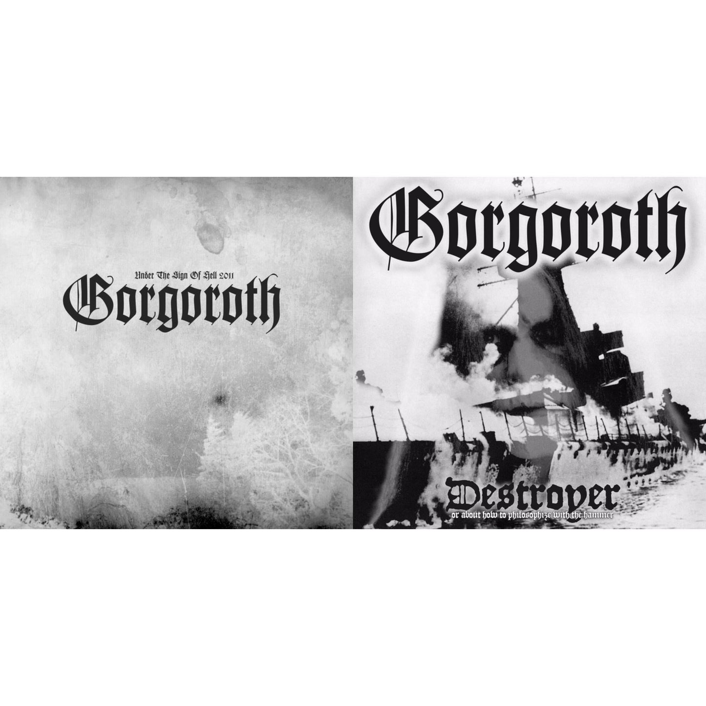 Gorgoroth - Destroyer (White & Black Marble LP Vinyl) & Under The Sign Of Hell 2011 (White/Black Marble LP Vinyl)
