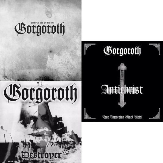 Gorgoroth - Under The Sign Of Hell 2011 (White/Black Marble LP Vinyl) & Destroyer (White & Black Marble LP Vinyl) & Antichrist (Picture Disc)
