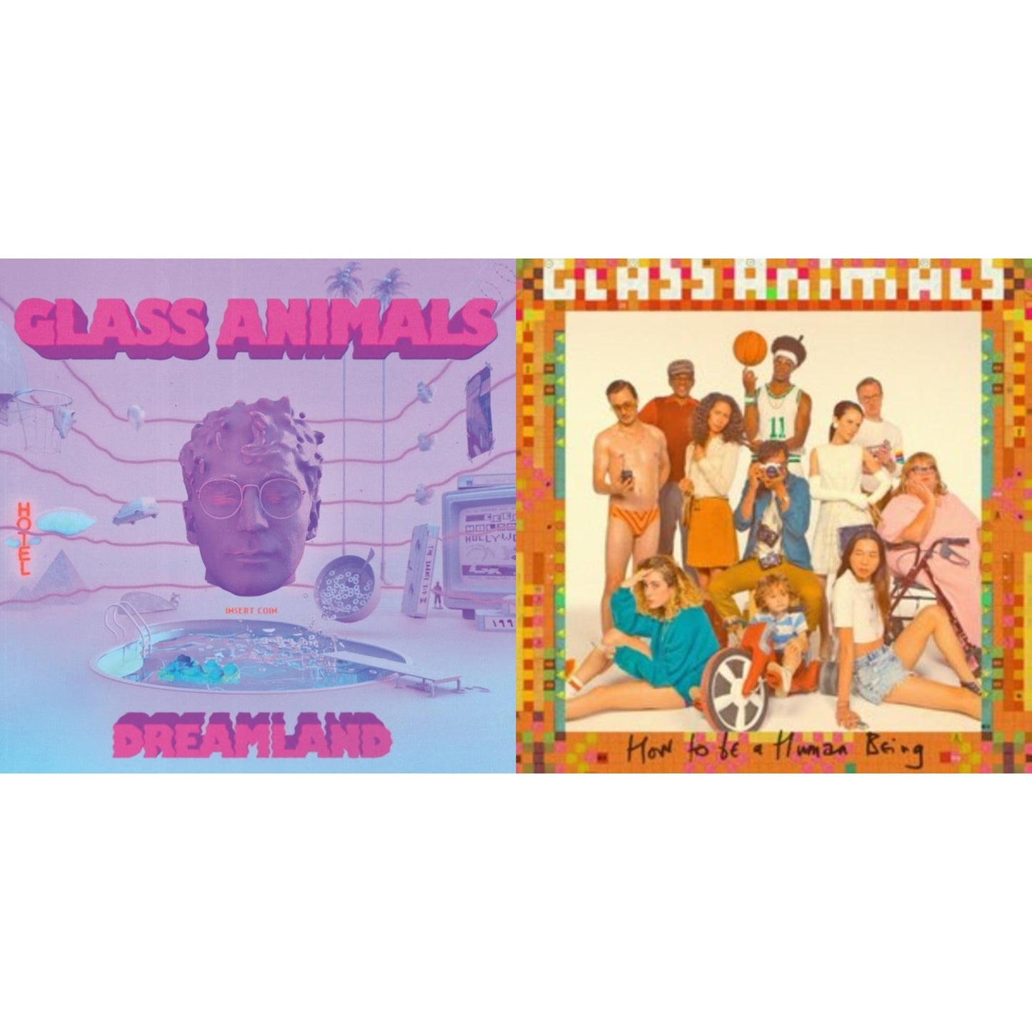 Glass Animals - Dreamland (Glow In The Dark LP Vinyl) & How To Be A Human Being