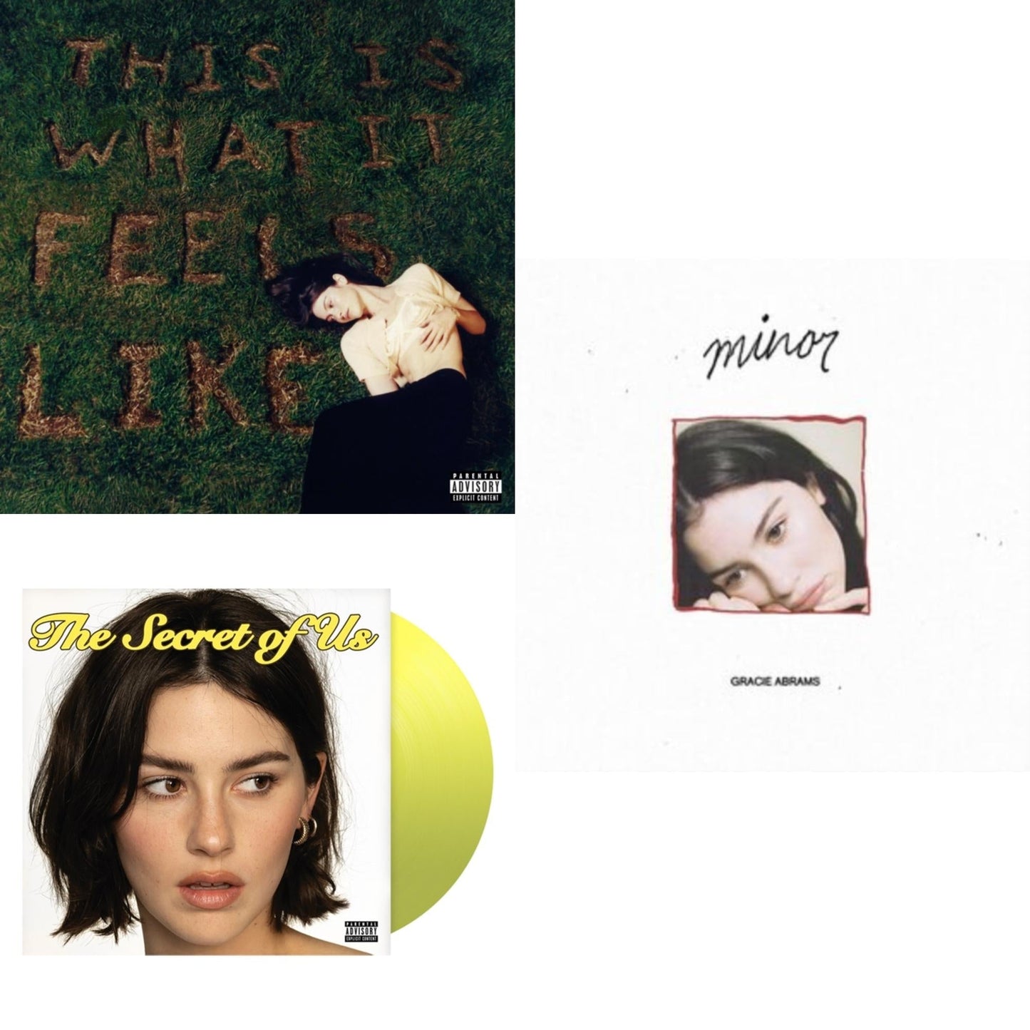 Gracie Abrams - This Is What It Feels Like (X) & Secret Of Us (X) (Yellow LP Vinyl) & Minor - Ep