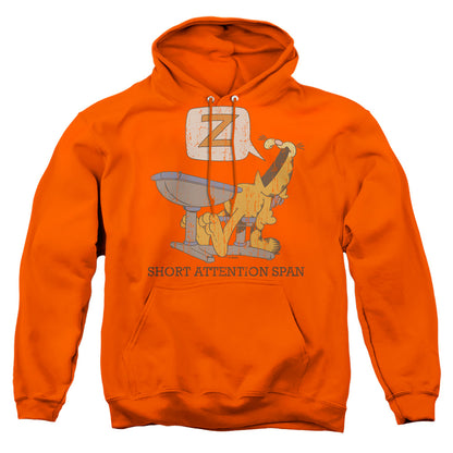 Garfield Attention Span Mens Hoodie Orange
