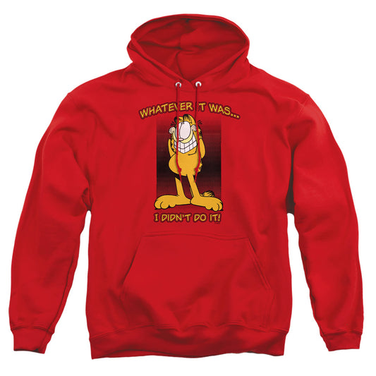 Garfield I Didnt Do It Mens Hoodie Red Officially Licensed