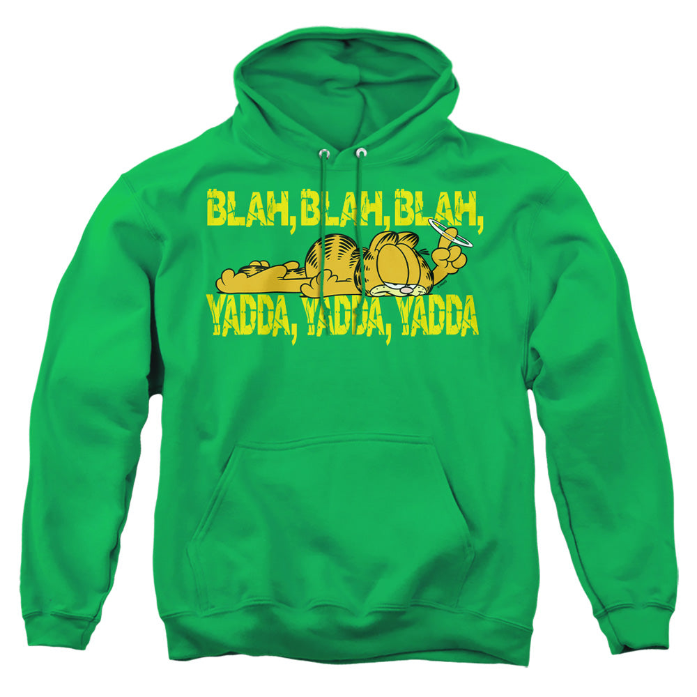 Garfield Blah Blah Blah Mens Hoodie Kelly Green