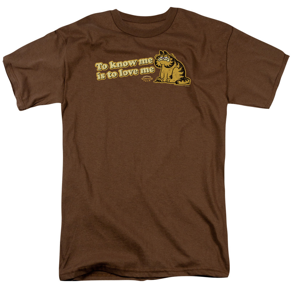 Garfield To Know Me Is To Love Me Mens T Shirt Coffee
