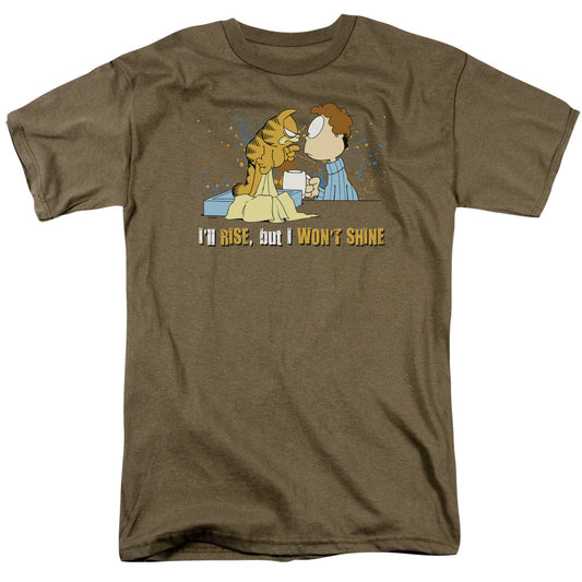 Garfield Ill Rise Mens T Shirt Safari Green