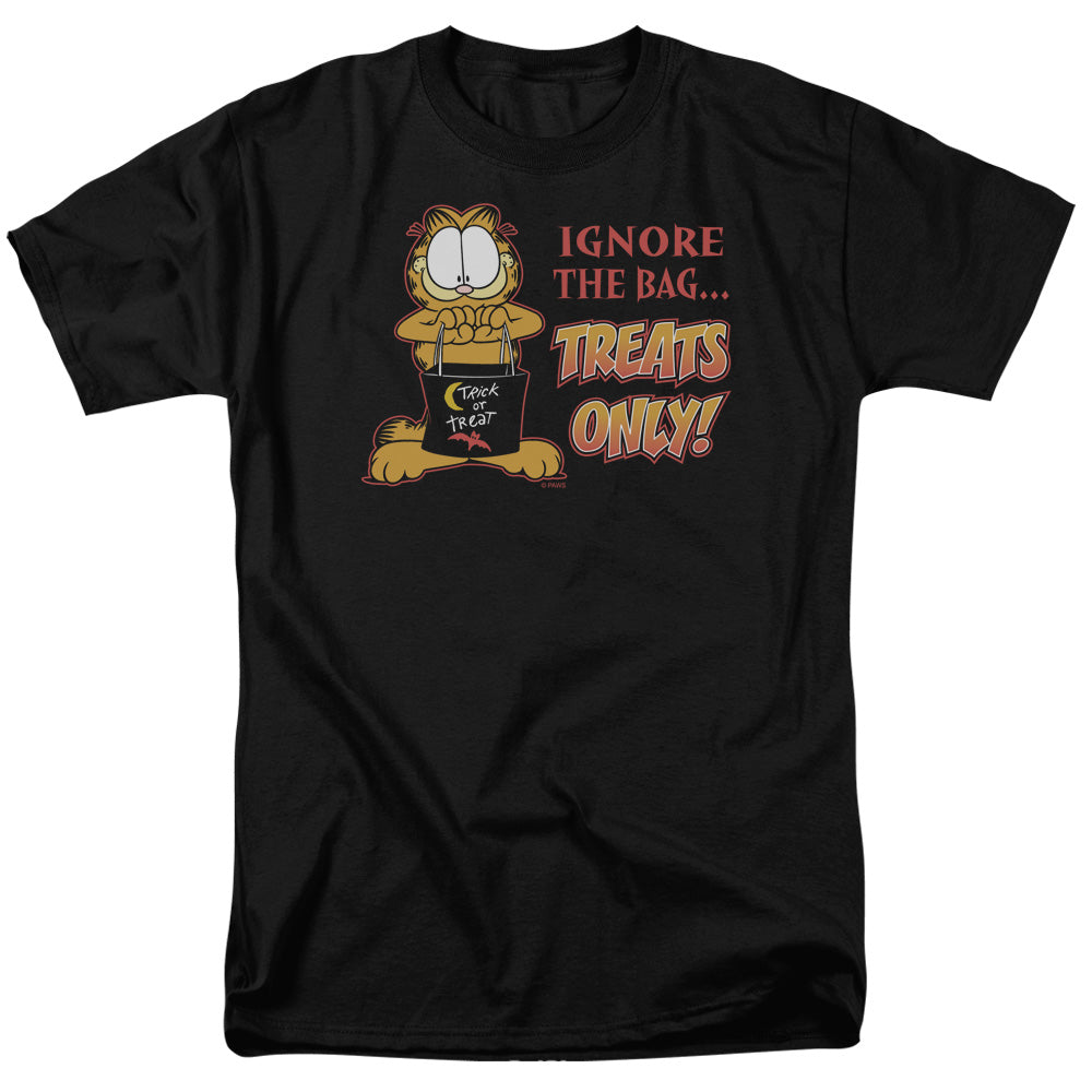 Garfield Treats Only Mens T Shirt Black