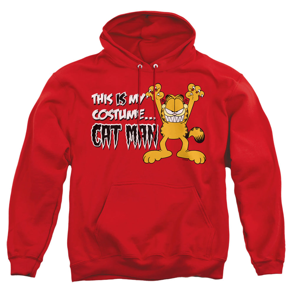 Garfield Cat Man Mens Hoodie Red