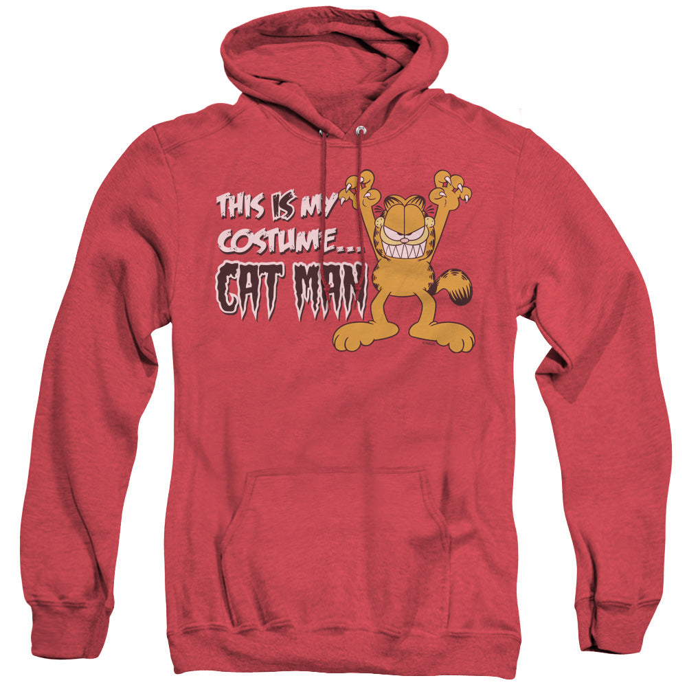 Garfield Cat Man Heather Mens Hoodie Red