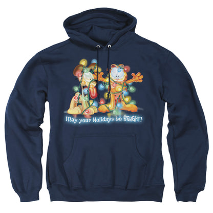 Garfield Bright Holidays Mens Hoodie Navy