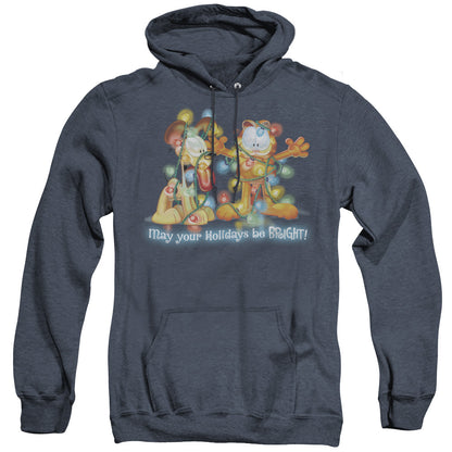 Garfield Bright Holidays Heather Mens Hoodie Navy