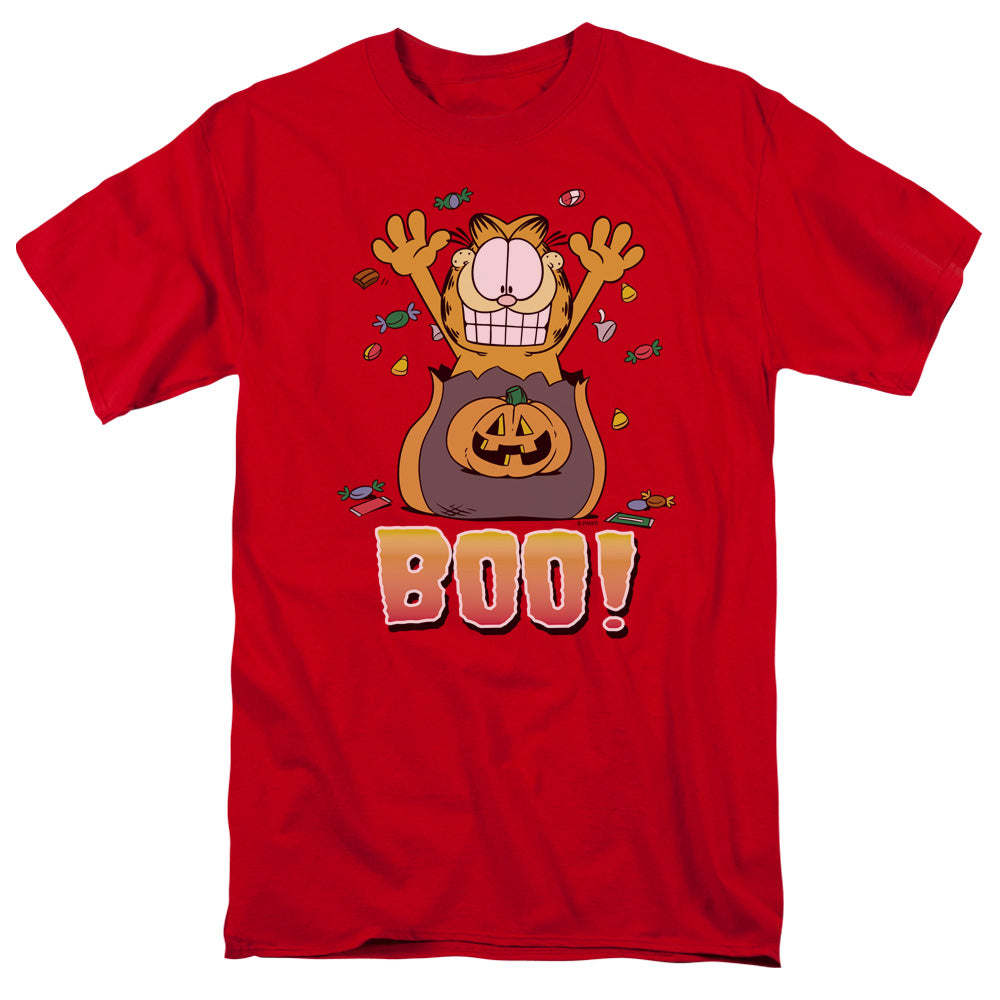 Garfield Boo! Mens T Shirt Red