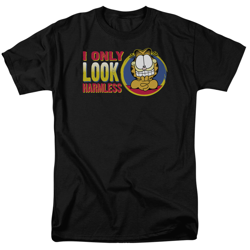 Garfield I Only Look Harmless Mens T Shirt Black