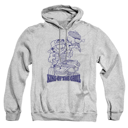 Garfield King Of The Grill Mens Hoodie Athletic Heather