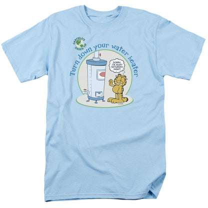 Garfield Plant A Tree Mens T Shirt Light Blue
