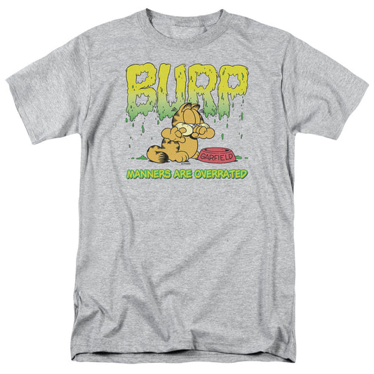 Garfield Manners Mens T Shirt Athletic Heather