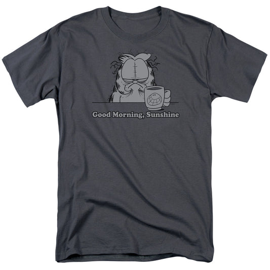 Garfield Good Morning Sunshine Mens T Shirt Charcoal