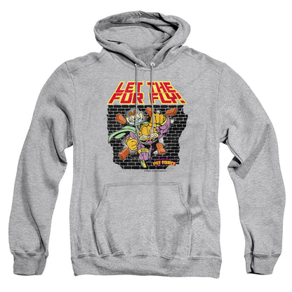 Garfield Let The Fur Fly Mens Hoodie Athletic Heather