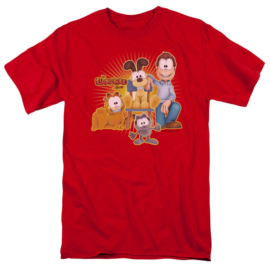 Garfield Say Cheese Mens T Shirt Red