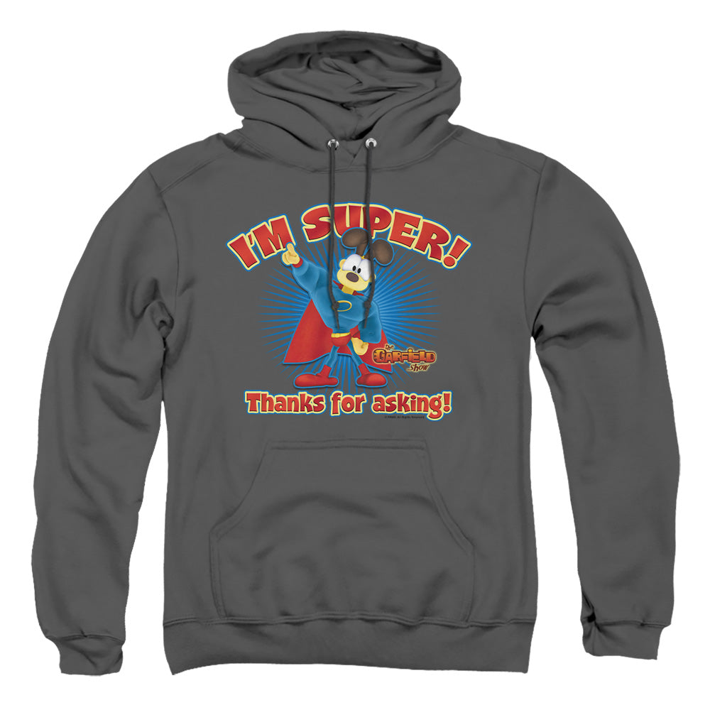 Garfield Super Mens Hoodie Charcoal