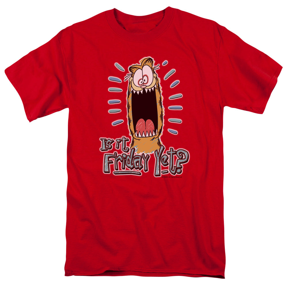 Garfield Friday Mens T Shirt Red