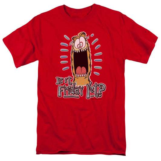 Garfield Friday Mens T Shirt Red