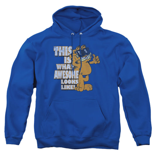 Garfield Awesome Mens Hoodie Royal Officially Licensed