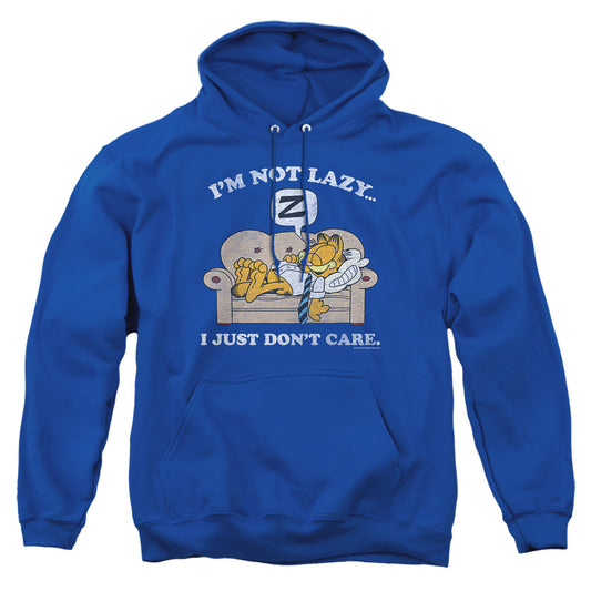 Garfield Not Lazy Mens Hoodie Royal Officially Licensed