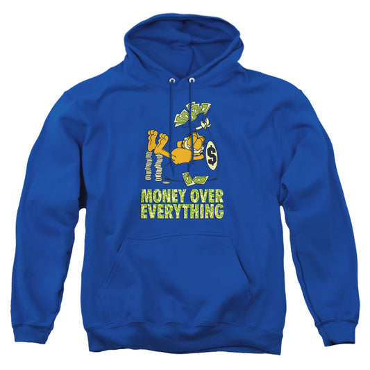 Garfield Money Is Everything Mens Hoodie Royal Officially Licensed