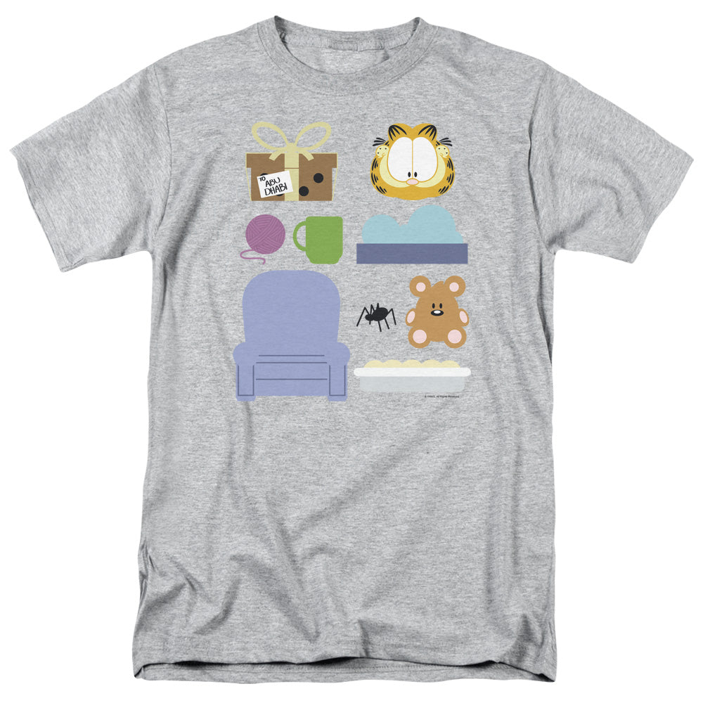 Garfield Gift Set Mens T Shirt Athletic Heather