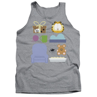 Garfield Gift Set Mens Tank Top Shirt Athletic Heather