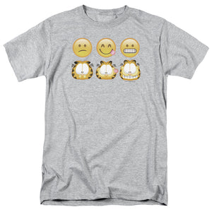 Garfield Emojis Mens T Shirt Athletic Heather