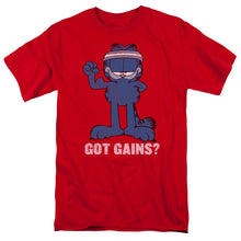 Load image into Gallery viewer, Garfield Got Gains Mens T Shirt Red