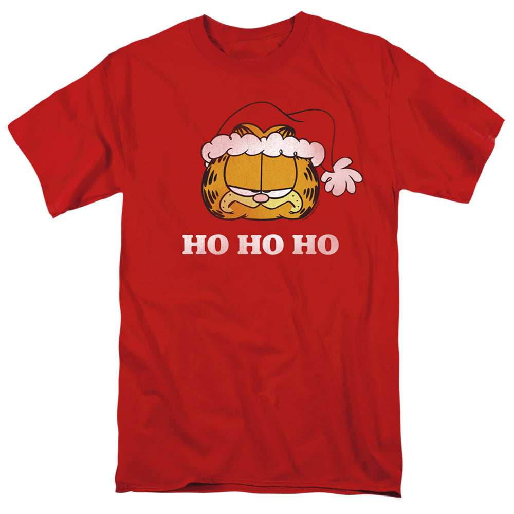 Garfield Ho Ho Ho Mens T Shirt Red